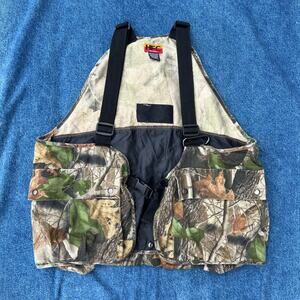 90s HFC tree camo hunting bib vest